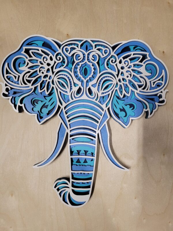Tribal Mandala Multilayer Elephant